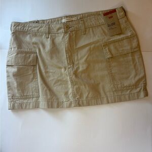 Levi's Tan Cargo Mini Skirt